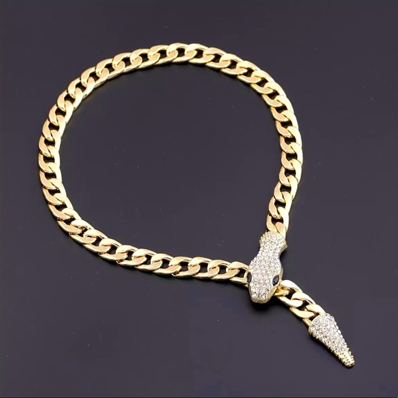 ✨Chunky Snake Cuban Lariat Necklace✨ - Picture 4 of 5